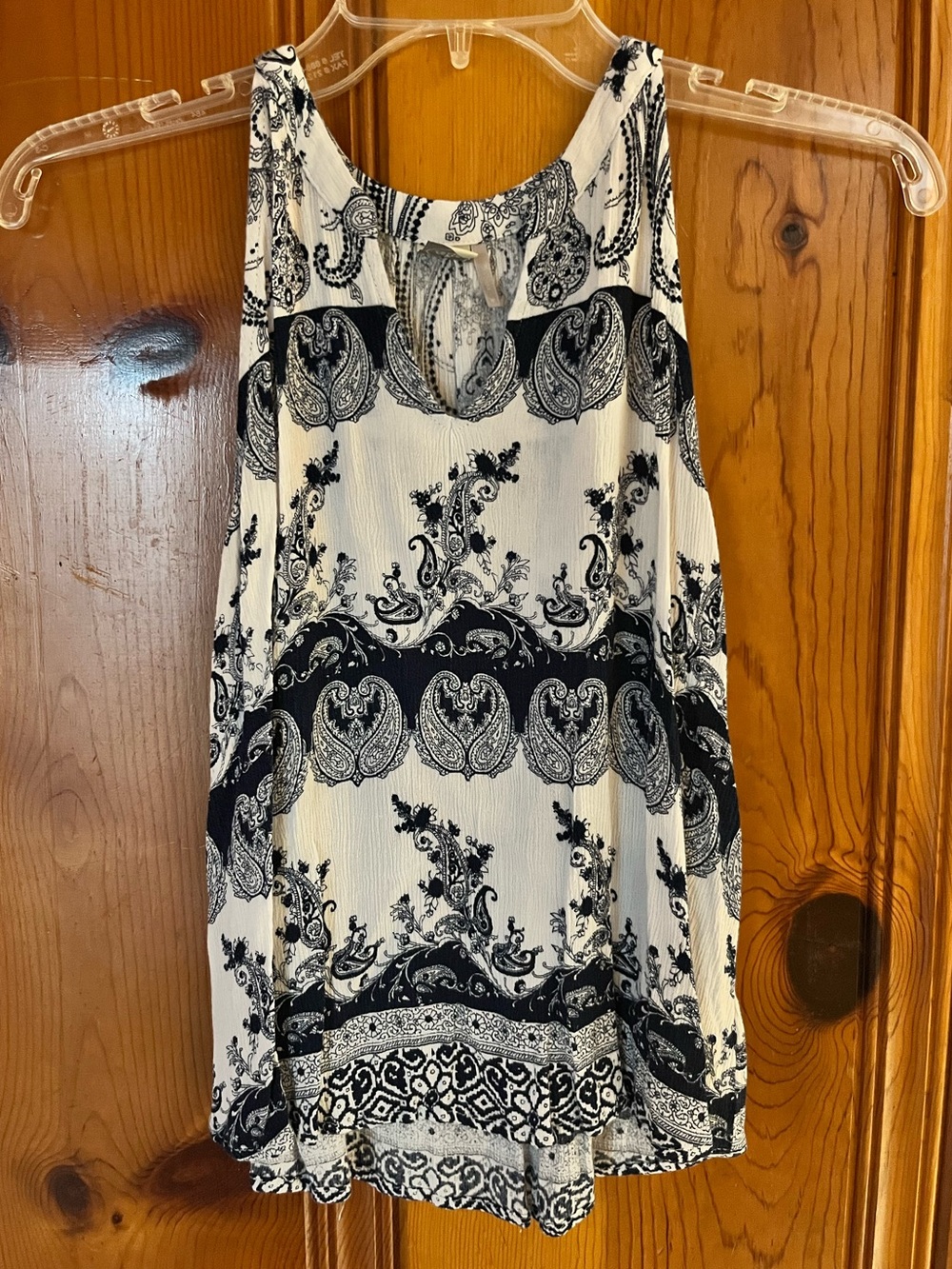 Paper Crane Women’s M Black White Paisley Boho Sleeveless Romper